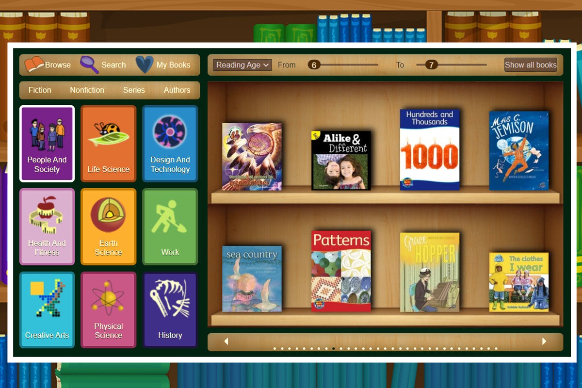 The Reading Eggs Library contains 4000 online books for children, including fiction and non-fiction titles